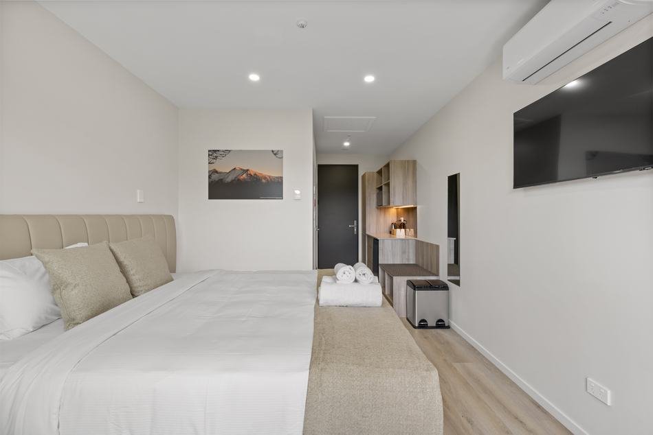 In-room Smart TV and workspace